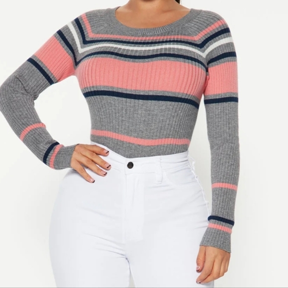 Fashion Nova Striped Top - Picture 4 of 4